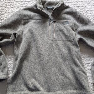 The North Face Men's Zip-Up Sweater in Heather Gray. Never worn!